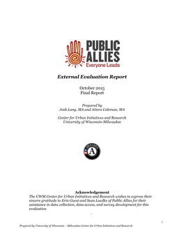 Public Allies External Evaluation Report October 2015