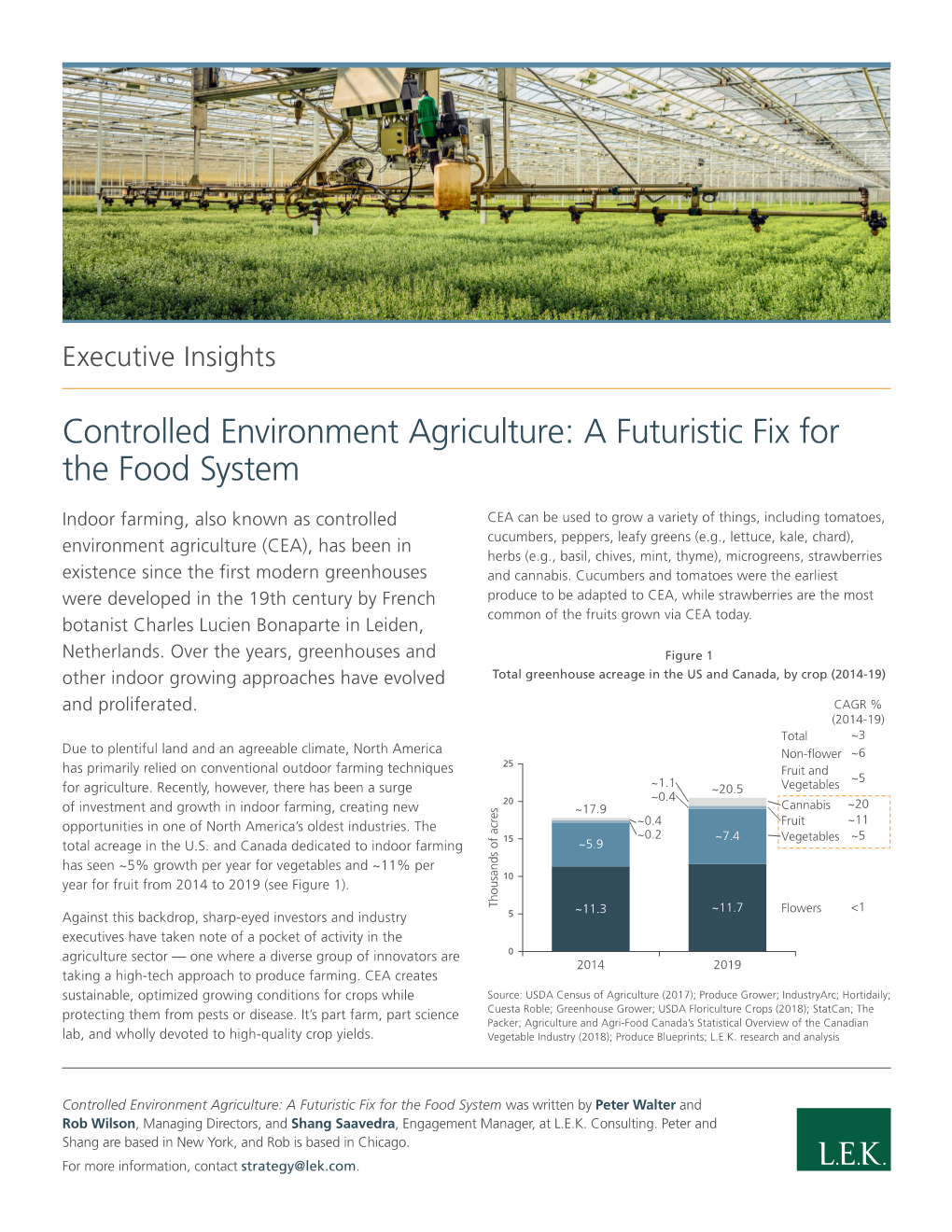 Controlled Environment Agriculture: a Futuristic Fix for the Food System