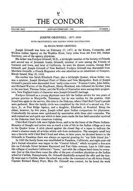 Joseph Grinnell: 1877-1939 (With Frontispiece and Eleven Other Ills.)