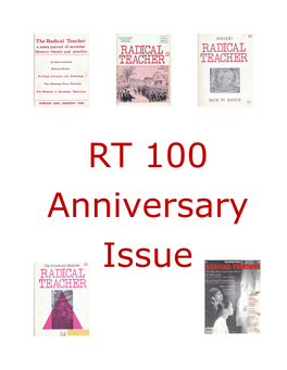 Introduction to Radical Teacher's 100Th Issue