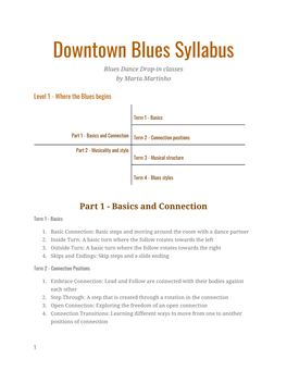 Downtown Blues Syllabus Blues Dance Drop-In Classes by Marta Martinho