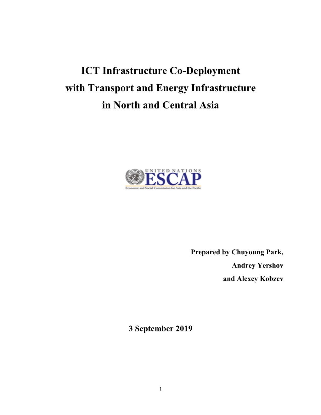 ICT Infrastructure Co-Deployment with Transport and Energy Infrastructure in North and Central Asia