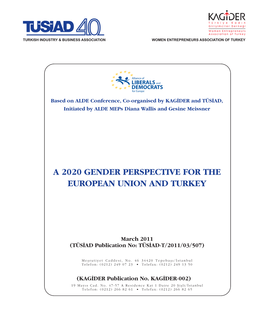 A 2020 Gender Perspective for the European Union and Turkey