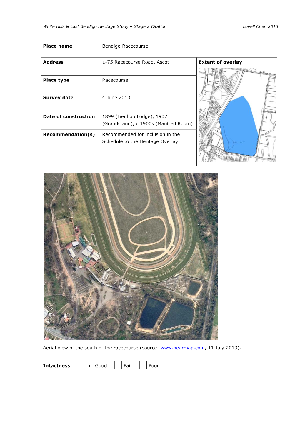Place Name Bendigo Racecourse Address 1-75 Racecourse Road