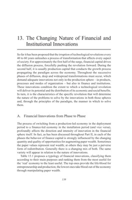 13. the Changing Nature of Financial and Institutional Innovations