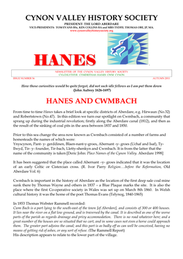 Cynon Valley History Society Hanes and Cwmbach