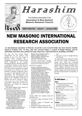 New Masonic International Research Association
