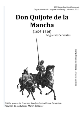 Don Quijote De La Mancha (1605-1616)