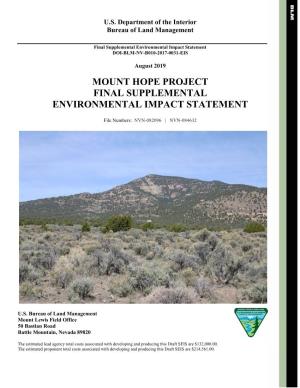 Mount Hope Project Final Supplemental Environmental Impact Statement