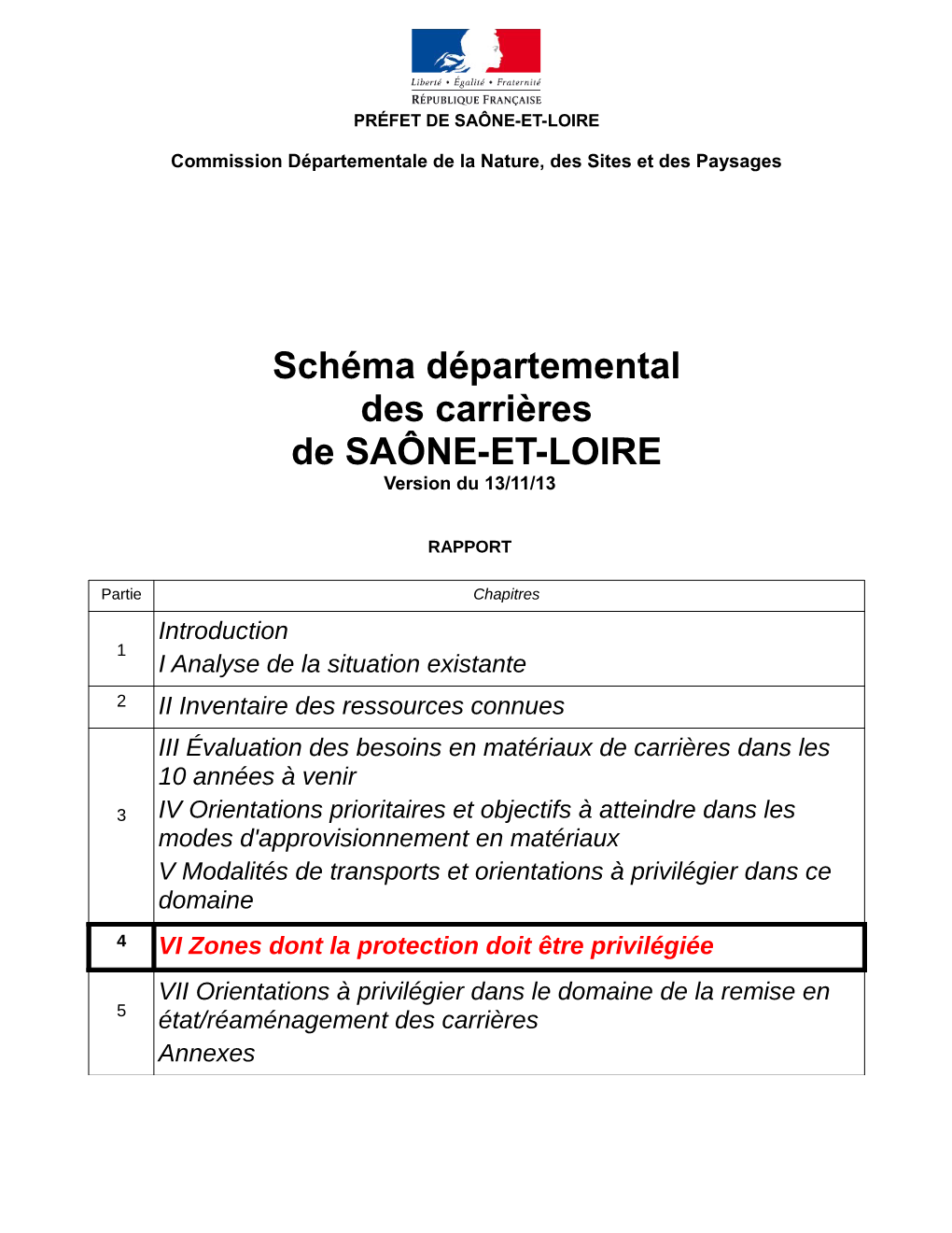 Schéma Départemental Des Carrières De SAÔNE-ET-LOIRE Version Du 13/11/13