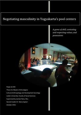 Negotiating Masculinity in Yogyakarta's Pool Centers