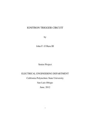 Ignitron Trigger Circuit