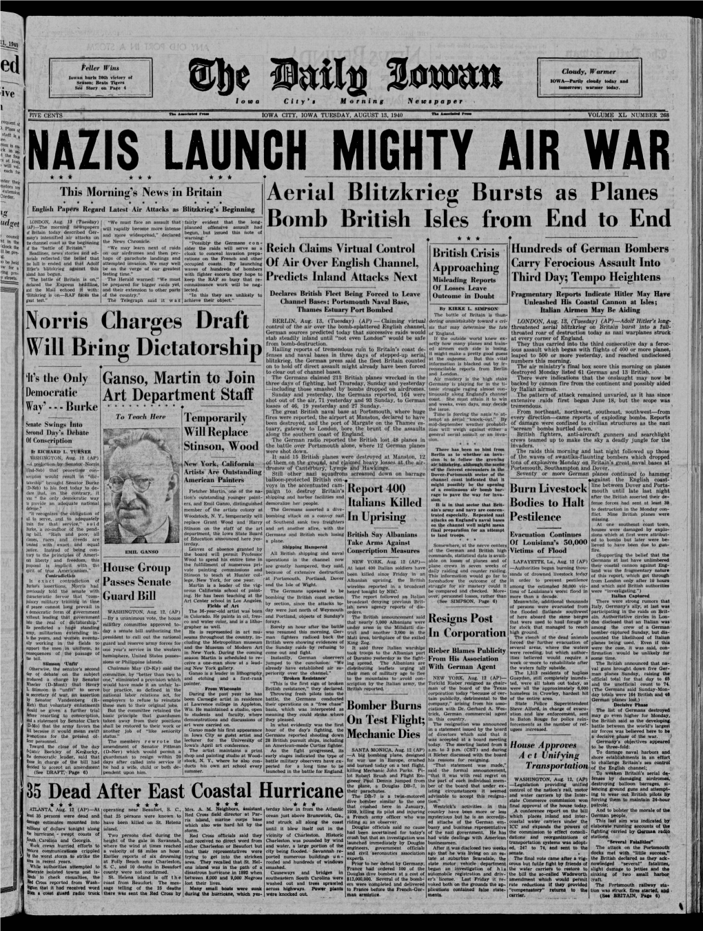 Daily Iowan (Iowa City, Iowa), 1940-08-13
