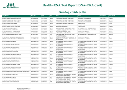 DNA Test Report: DNA - PRA (Rcd4)