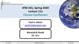 Climate Oscillations