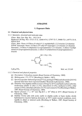 Atrazine As the Sole Active Ingredient; the Percentage of Related Compounds Must Also Be Stated (US Environmental Protection Agency, 1983)