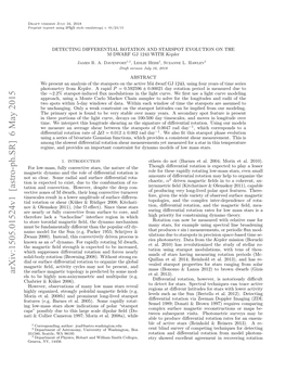 Arxiv:1505.01524V1 [Astro-Ph.SR] 6 May 2015 the Surface Magnetic Topology Is Predicted by Some Mod- Et Al