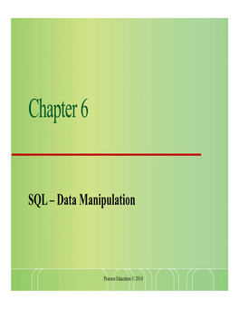 SQL – Data Manipulation