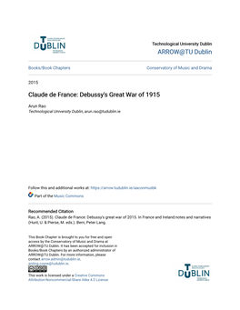 Debussy's Great War of 1915