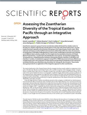 Assessing the Zoantharian Diversity of the Tropical Eastern Pacific
