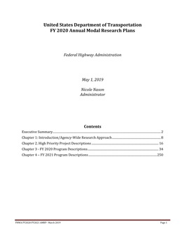 FHWA AMRP FY 2020 Enacted.Pdf