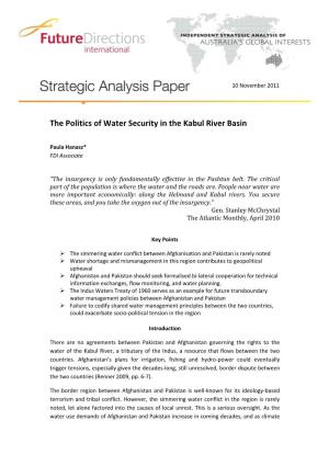 The Politics of Water Security in the Kabul River Basin