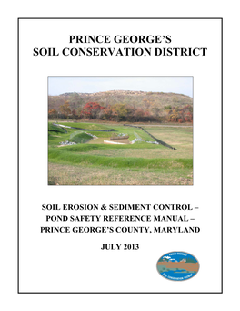 2013 PGSCD Soil Erosion & Sediment Control – Pond Safety Reference