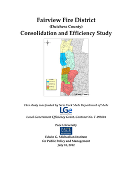 Fairview Fire District Consolidation and Efficiency Study 2012