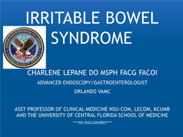 Irritable Bowel Syndrome