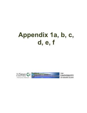 Appendix 1A, B, C, D, E, F
