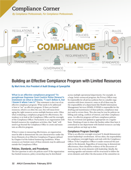 Compliance Corner by Compliance Professionals, for Compliance Professionals