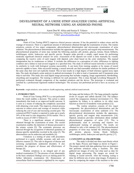 Development of a Urine Strip Analyzer Using Artificial Neural Network Using an Android Phone