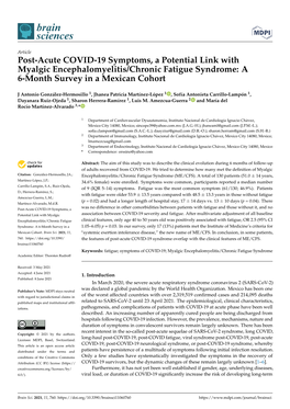 Post-Acute COVID-19 Symptoms, a Potential Link with Myalgic Encephalomyelitis/Chronic Fatigue Syndrome: a 6-Month Survey in a Mexican Cohort