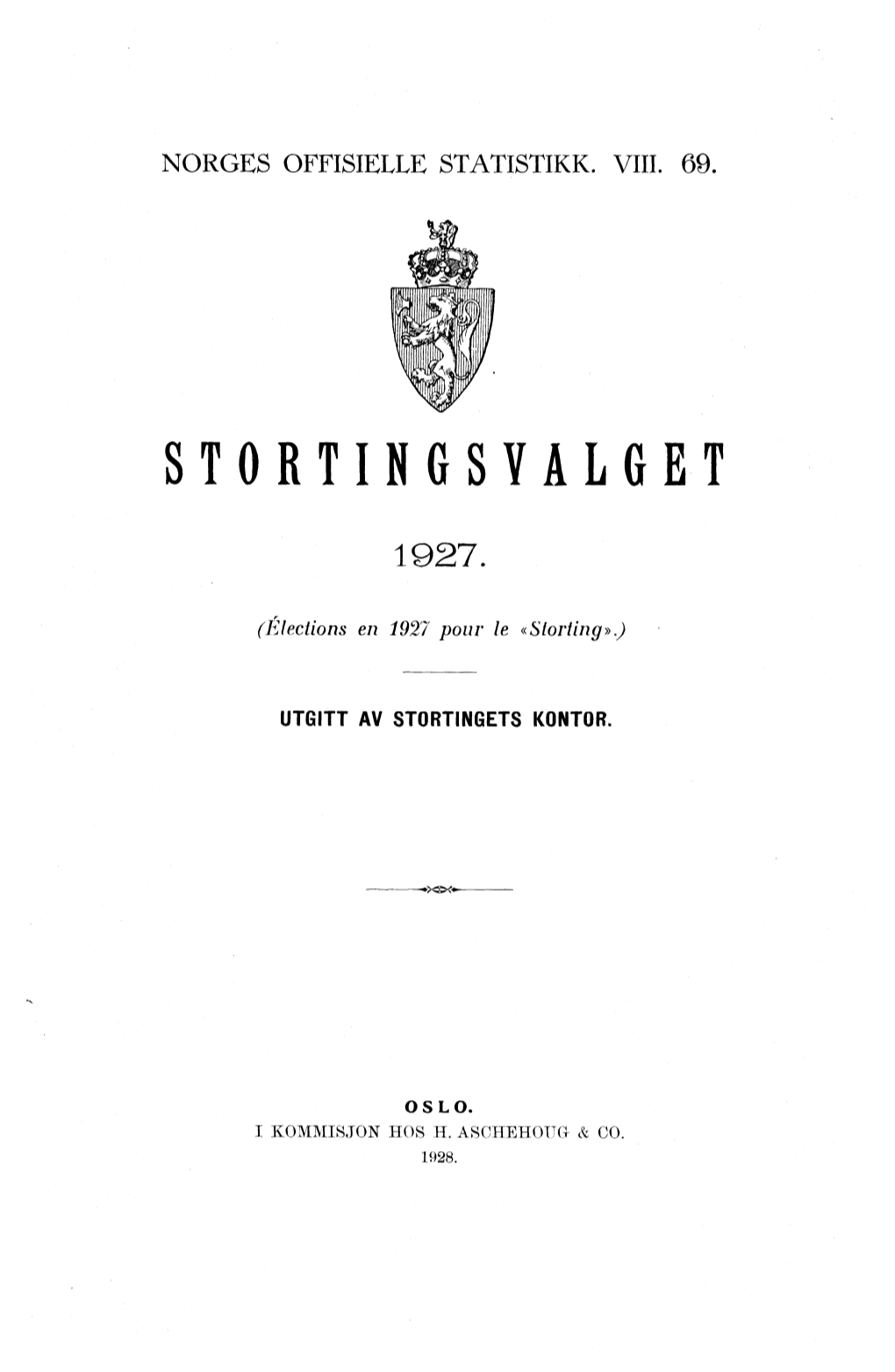 Stortingsvalget 1927