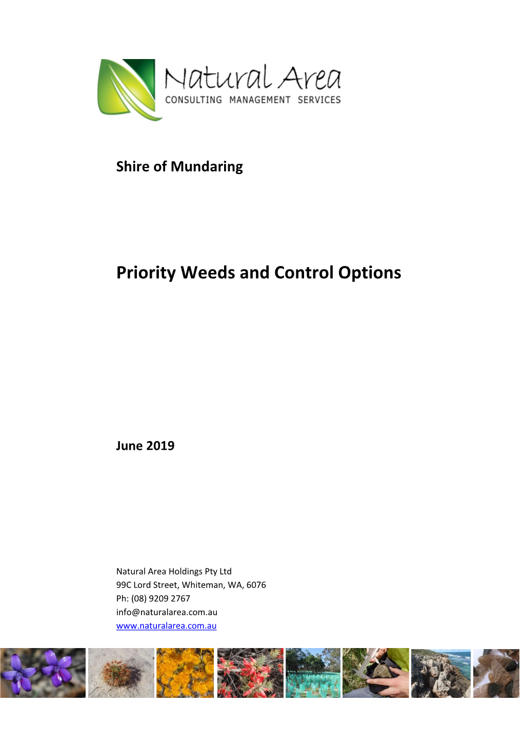 Priority Weeds List and Control Options 2019
