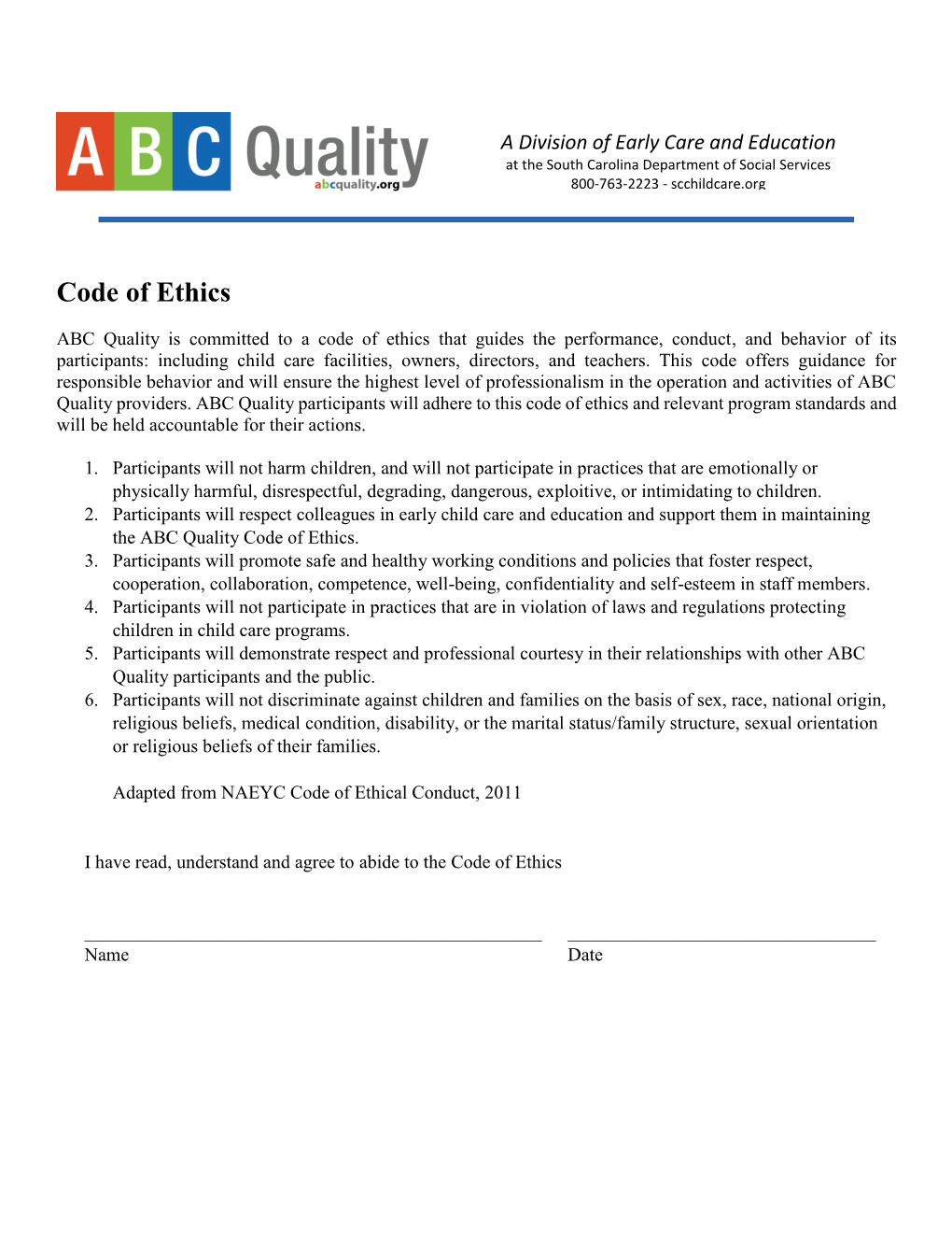 Code of Ethics