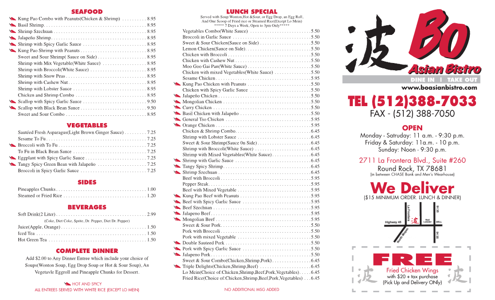 We Deliver Steamed Or Fried Rice