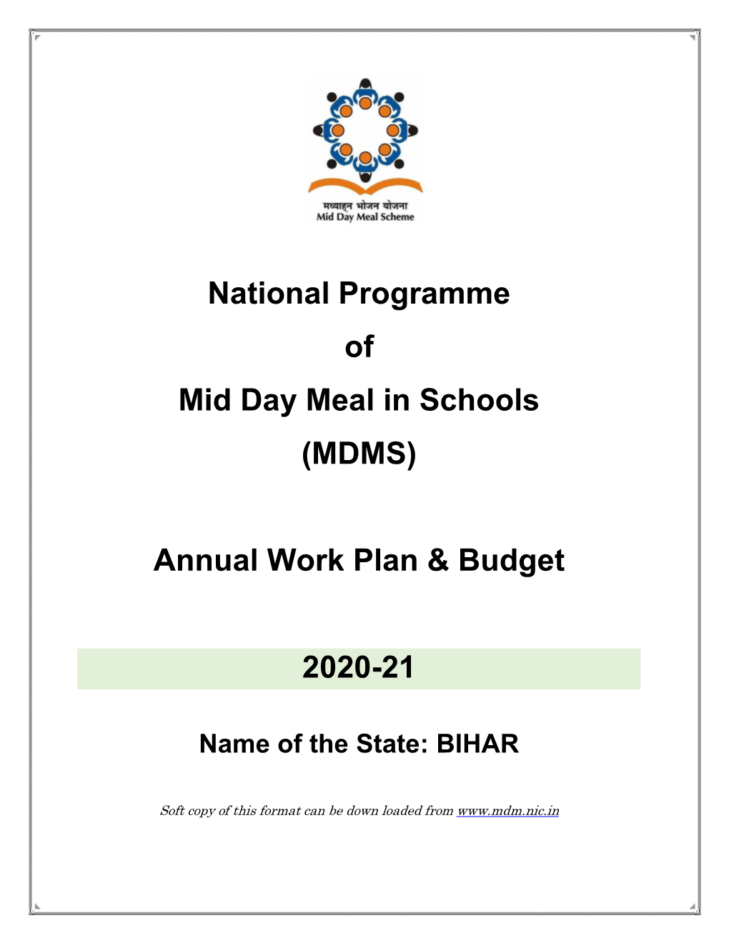 (MDMS) Annual Work Plan & Budget 2020-21