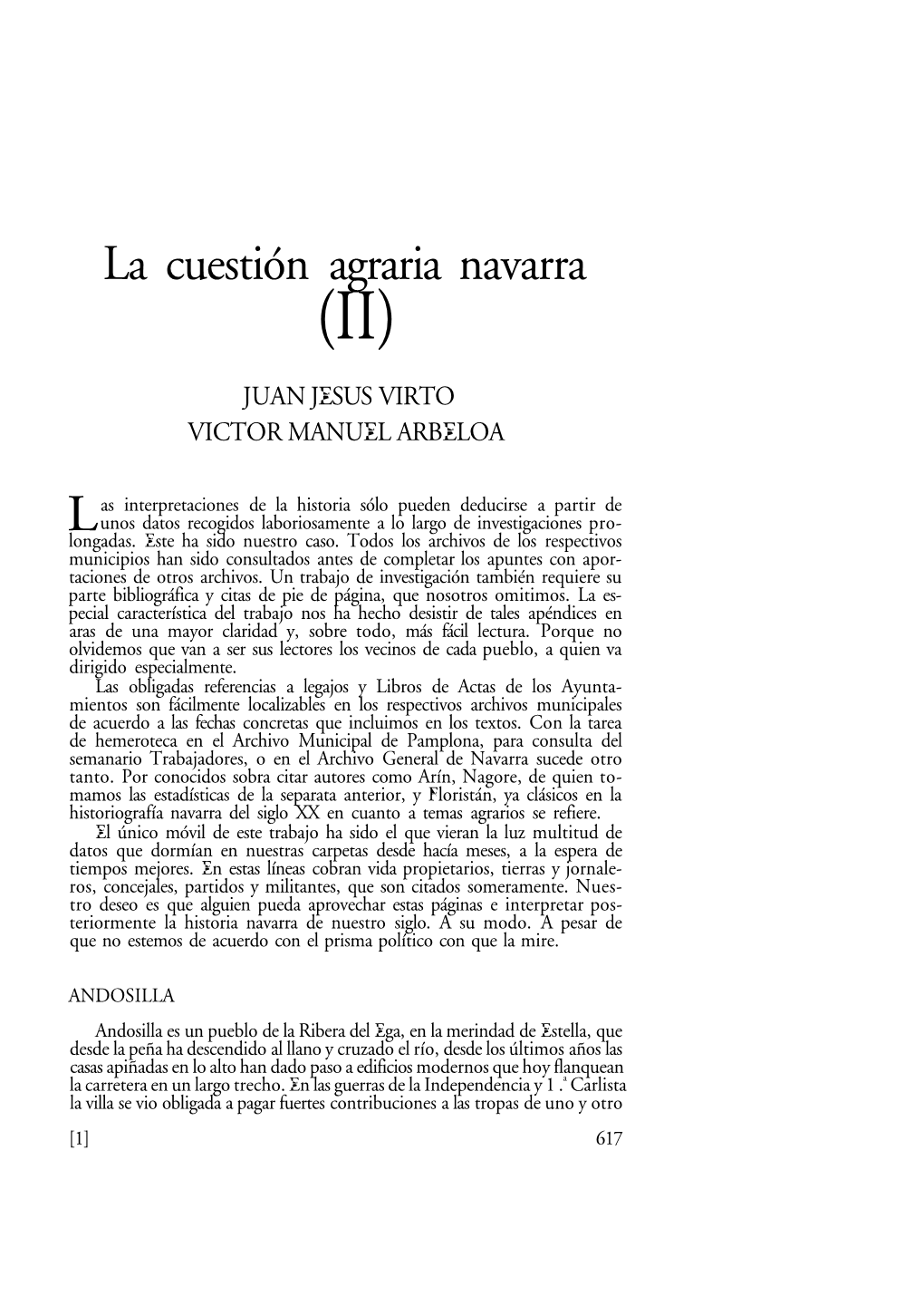 La Cuestión Agraria Navarra (II)