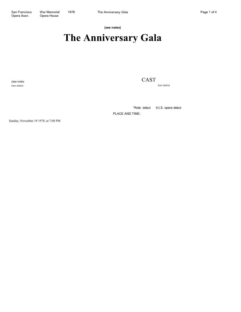 The Anniversary Gala Page 1 of 4 Opera Assn