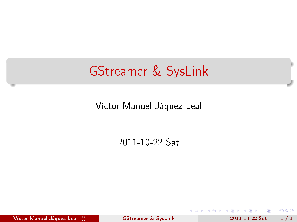 Gstreamer & Syslink