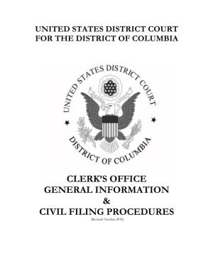 Clerk's Office General Information & Civil Filing