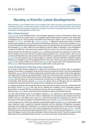 Navalny Vs Kremlin: Latest Developments