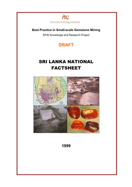 Draft Sri Lanka National Factsheet