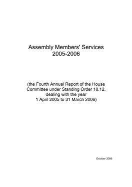 Assembly Members' Services 2005-2006