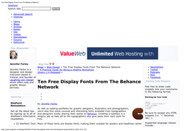 Ten Free Display Fonts from the Behance Network Sitepoint Search Site
