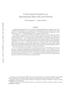 A Fine-Grained Perspective on Approximating Subset Sum And