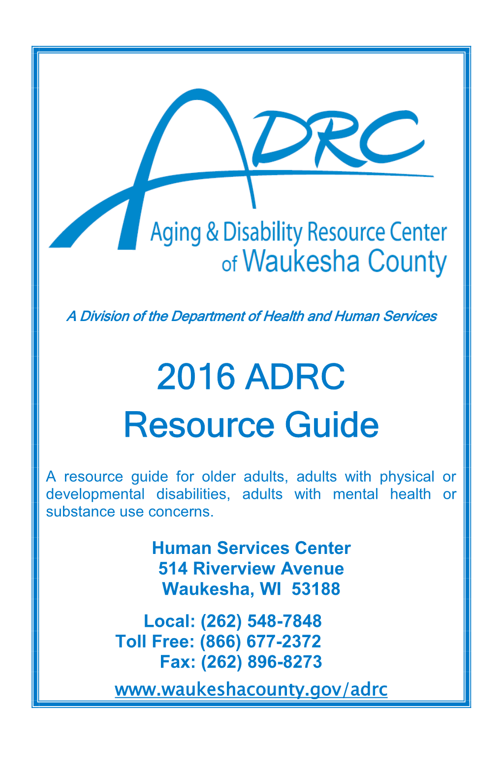 2016 ADRC Resource Guide