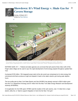 It's Wind Energy V. Shale Gas for Cavern Storage