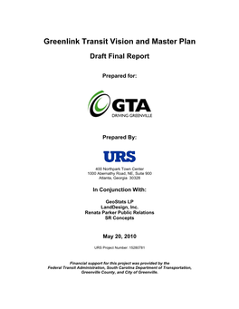 2010 Greenlink Transit Vision and Master Plan